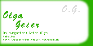 olga geier business card